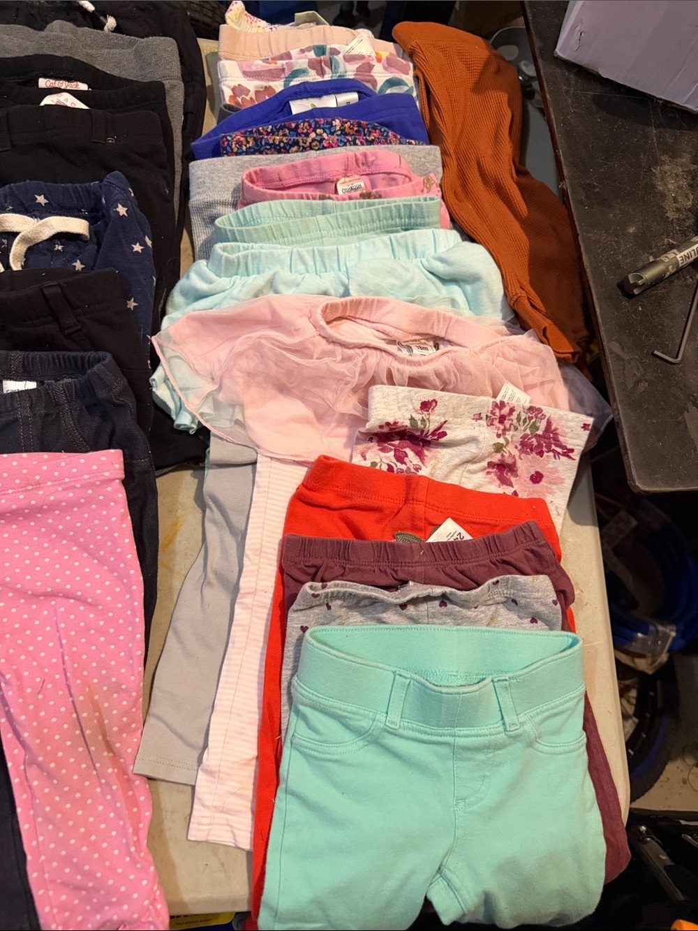 Kids Cotton Pull-On Bottoms - Mint and Multi-Color Pack